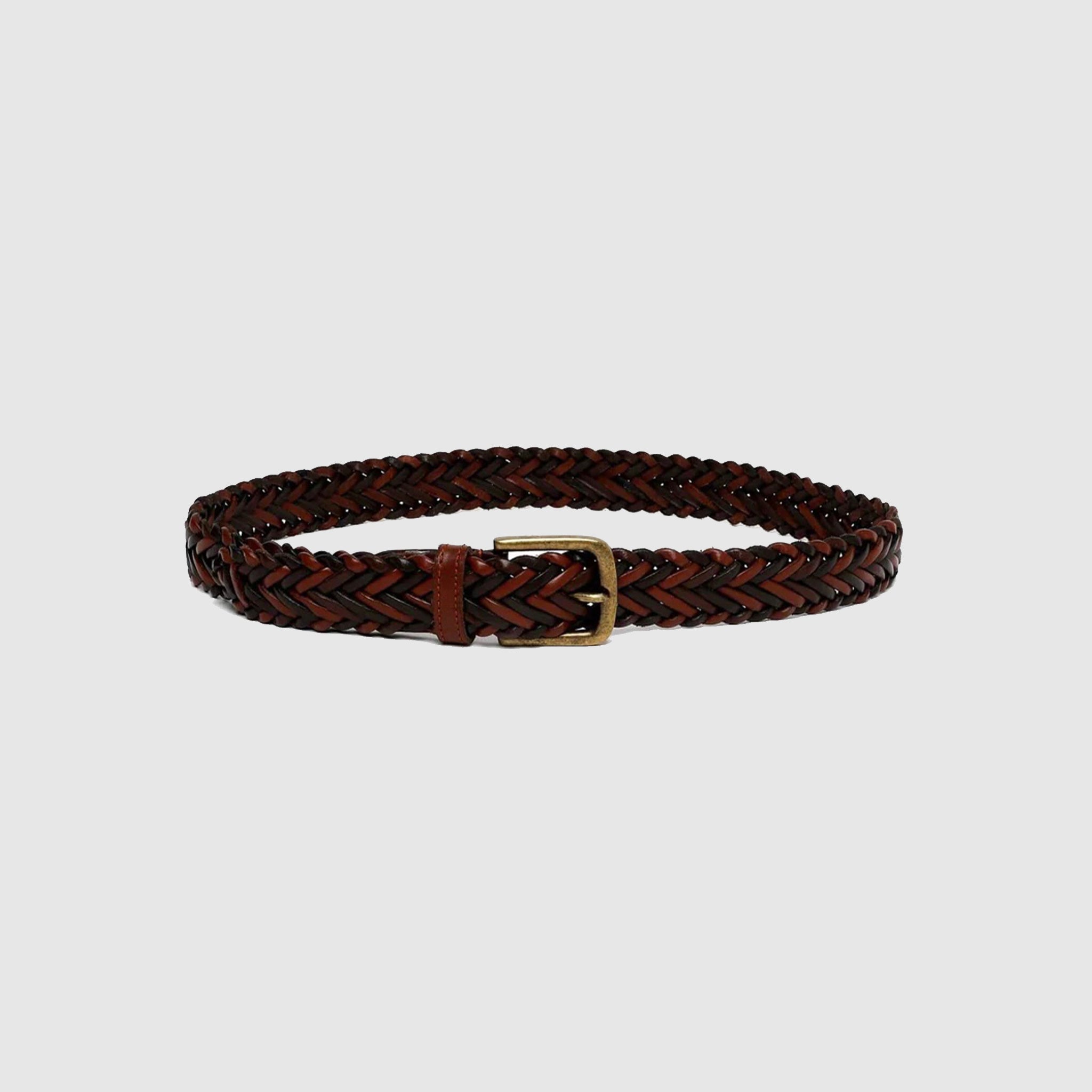 BRAIDED LEATHER BELT BROWN – hobby·ism